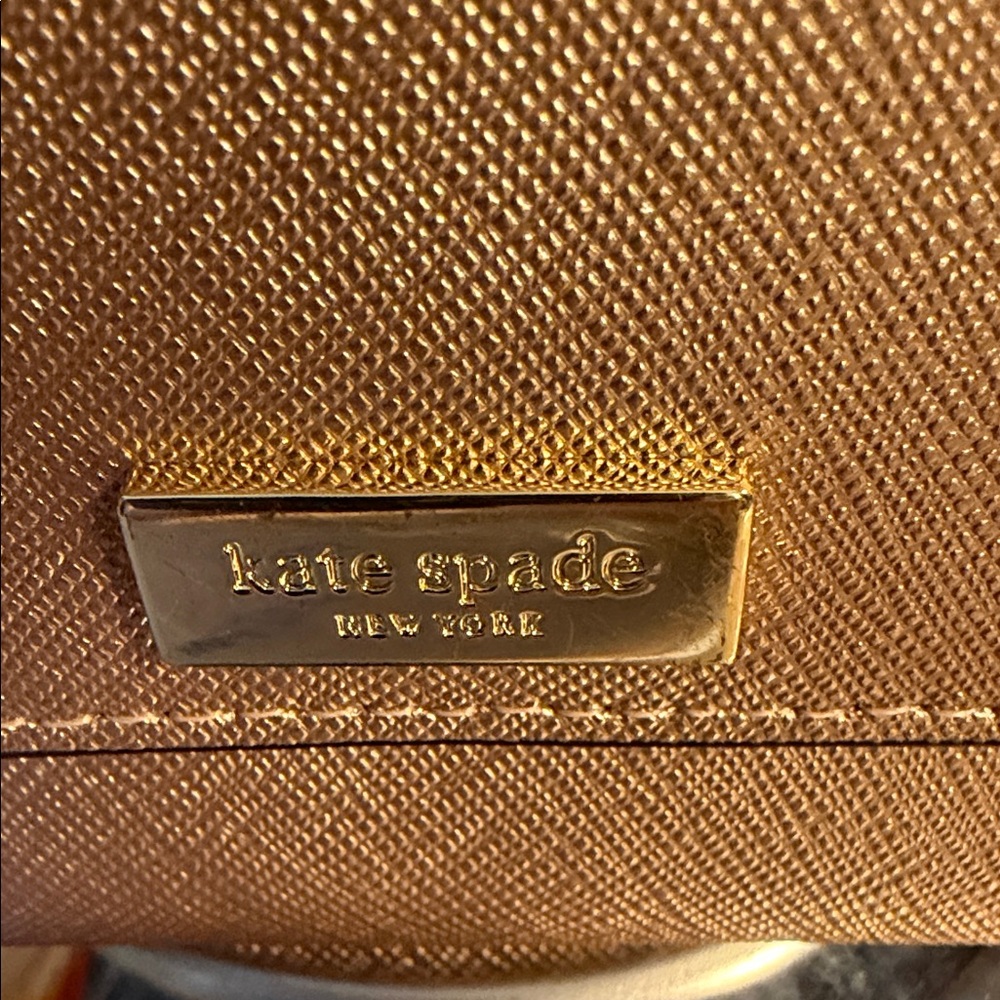 Kate Spade Gold Textured Wristlet - Picture 2 of 5
